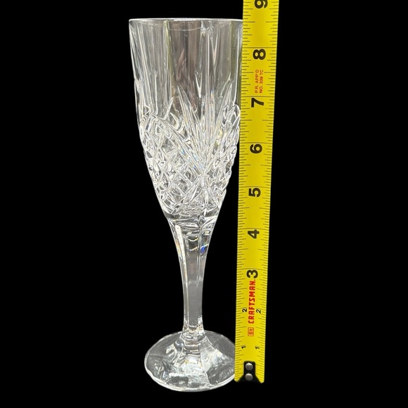 Crystal Champagne Flutes Set of 4 Godinger Shannon Crystal Dublin Dinner Party - Picture 9 of 10